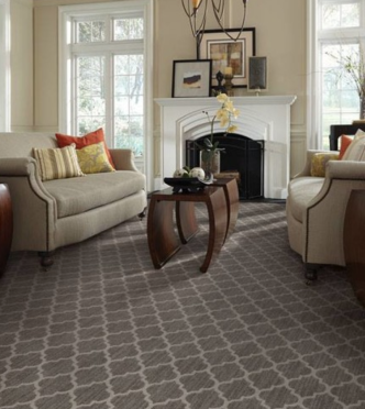 pattern carpeting living room