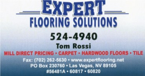 Expert Flooring Solutions Tom Rossi business card