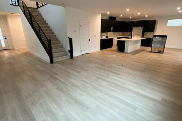 high-end laminate floor in new build