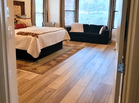 LVP Flooring Installed in Las Vegas Home Bedroom
