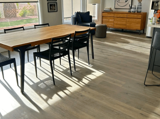 LVP Flooring Installed in Las Vegas Home Living and Dining Room